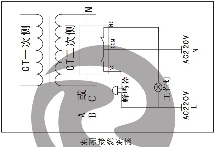 CT过电压保护器接线参考图