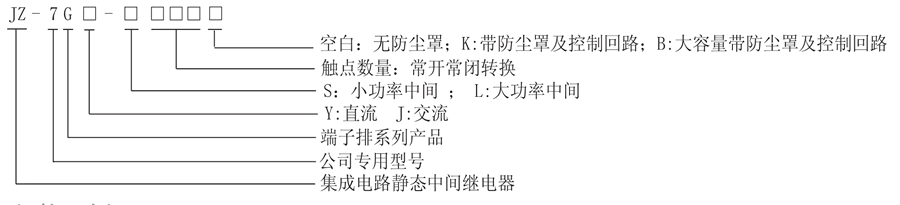 JZ-7GY-L330K型号分类及含义